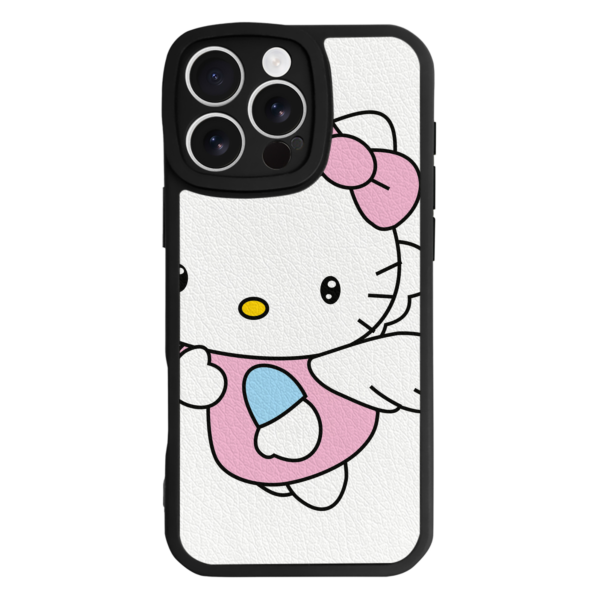 （画像用） Hello Kitty ハローキティ 【iPhone 16シリーズ対応】シリコンスマホケース（レザー調） 材質：シリコン